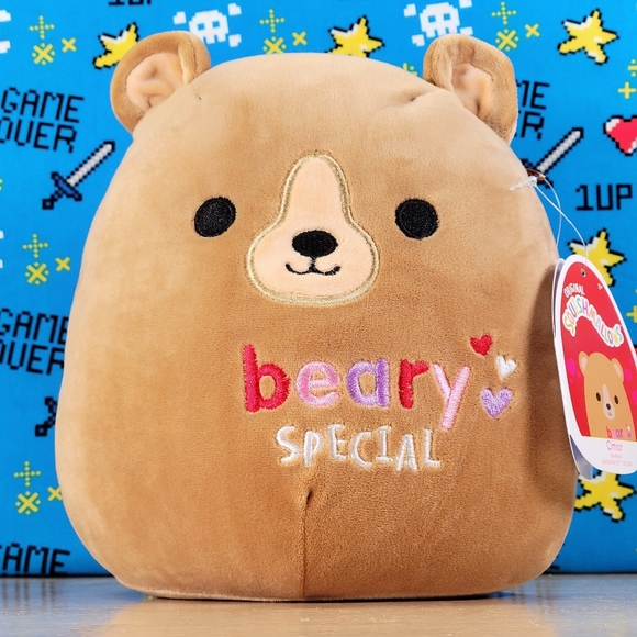 Squishmallow Omar the Bear 8" UltraSoft Stuffed Animal Valentine's Day Toy Plush - Picture 1 of 6